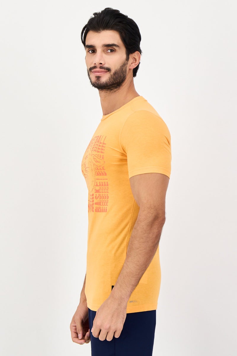 PUMA Men Sportswear Fit Short Sleeve Outdoor T-Shirt, Orange - Image 3